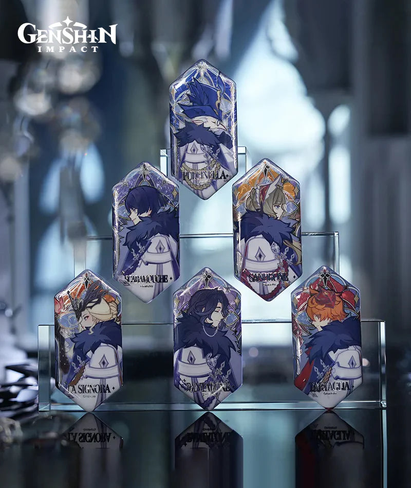 Genshin Impact Official Harbingers Pin Badge Blind Bag (1 Random Badge)
