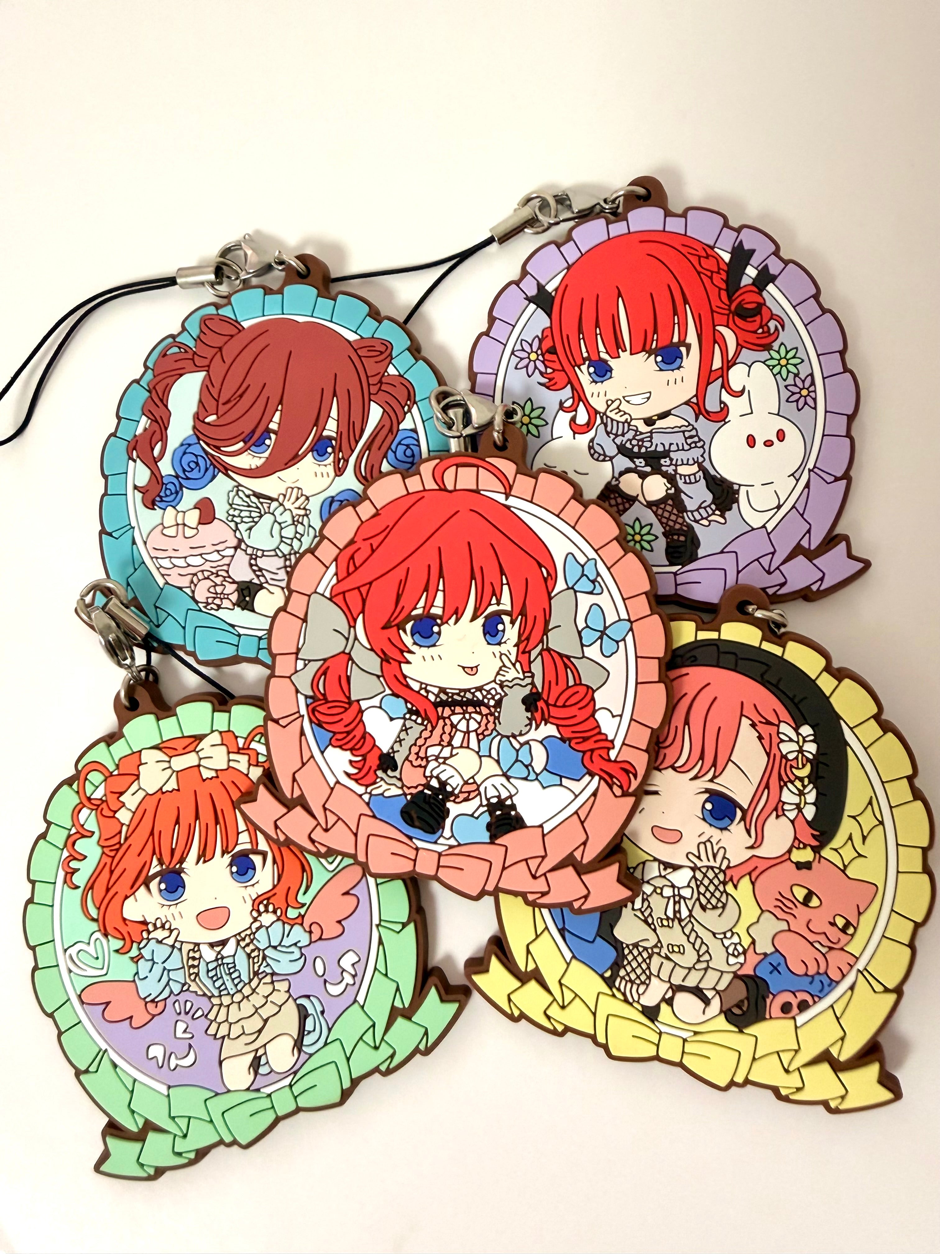 The Quintessential Quintuplets  Official Rubber Keychain JP Set of 5 Complete 263139