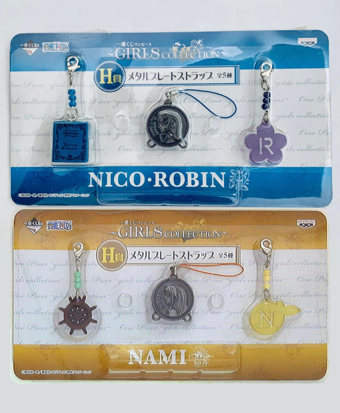 One Piece Ichiban Kuji Girls Collection Keychains Robin and Nami (RARE)