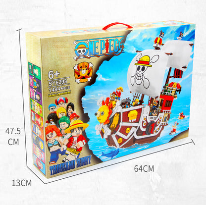 One Piece: Deluxe Lego Ship set 1484+ PCs and Lego Character figures