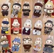 Plush Doll Clothes fits Labubu/skullpanda/lila etc