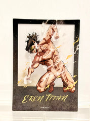Attack on Titan Official collector Clear Card Gold Foil Eren and Mikasa Set