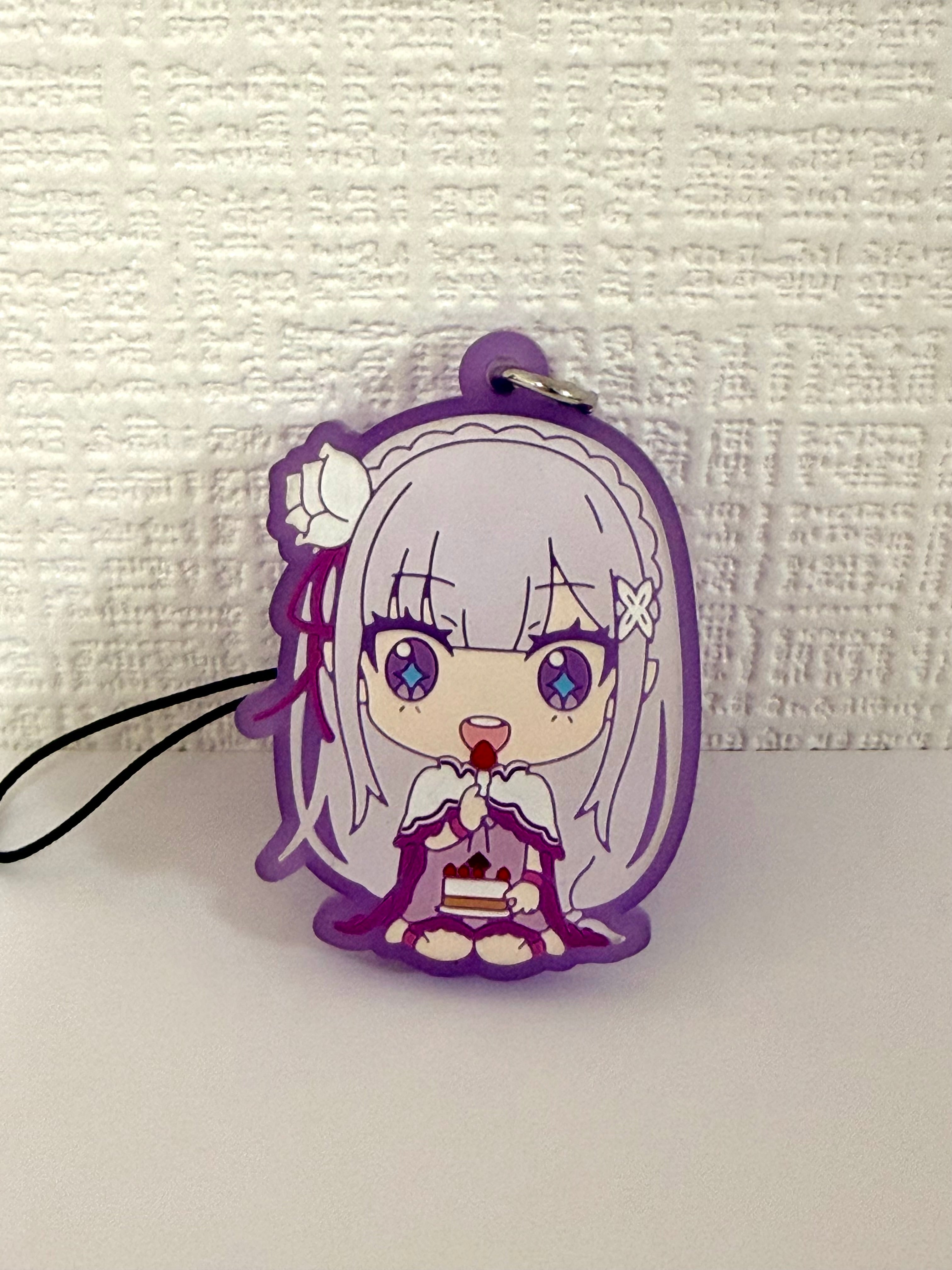 Re:Zero Emilia Official Rubber Keychain JP 263115