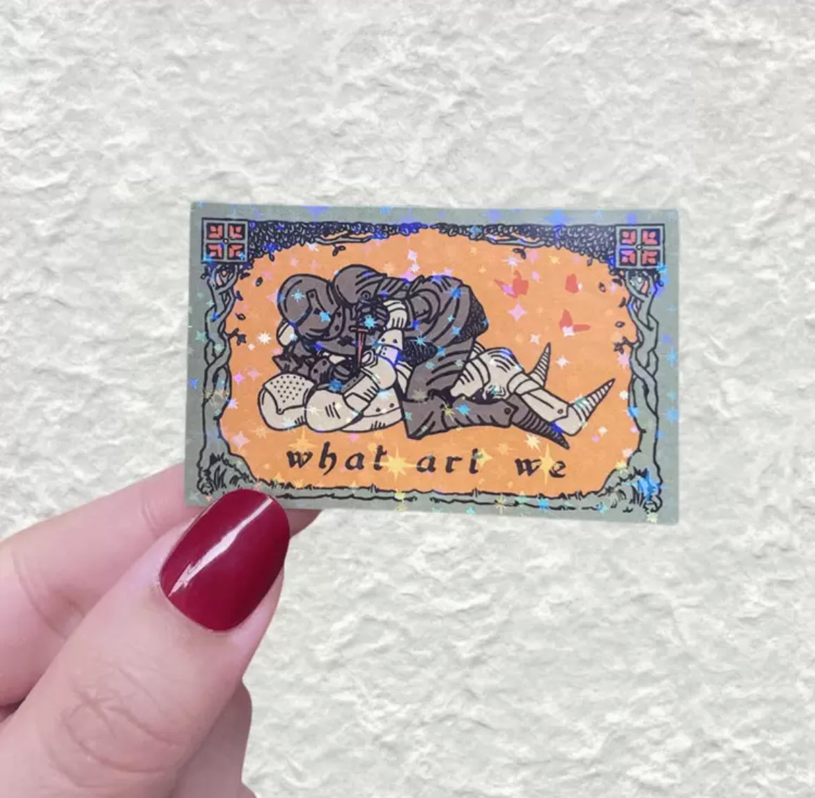 Armor Meme Knights Vinyl Holographic Sticker