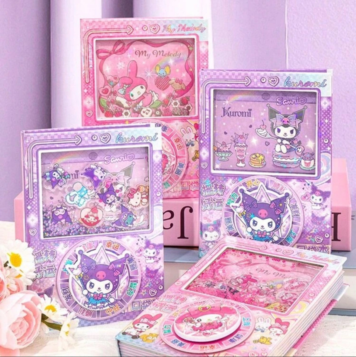 Sanrio Shaker Notebooks My Melody and Kuromi (1 random design)