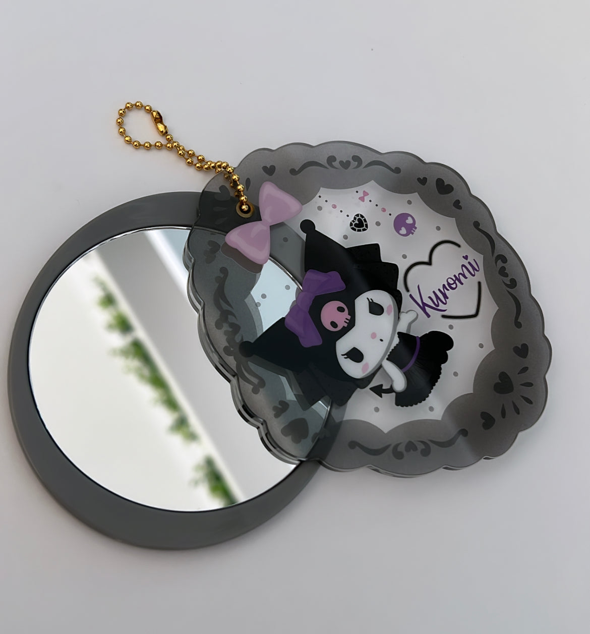 Official Sanrio Kuromi and Cinnamoroll Keychain Mirrors