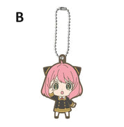 Spy X Family Rubber Character Keychain By Bandai