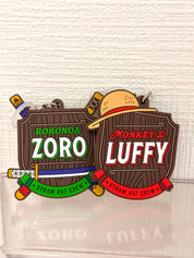 One Piece   Official Luffy and Zoro Keychain Set
