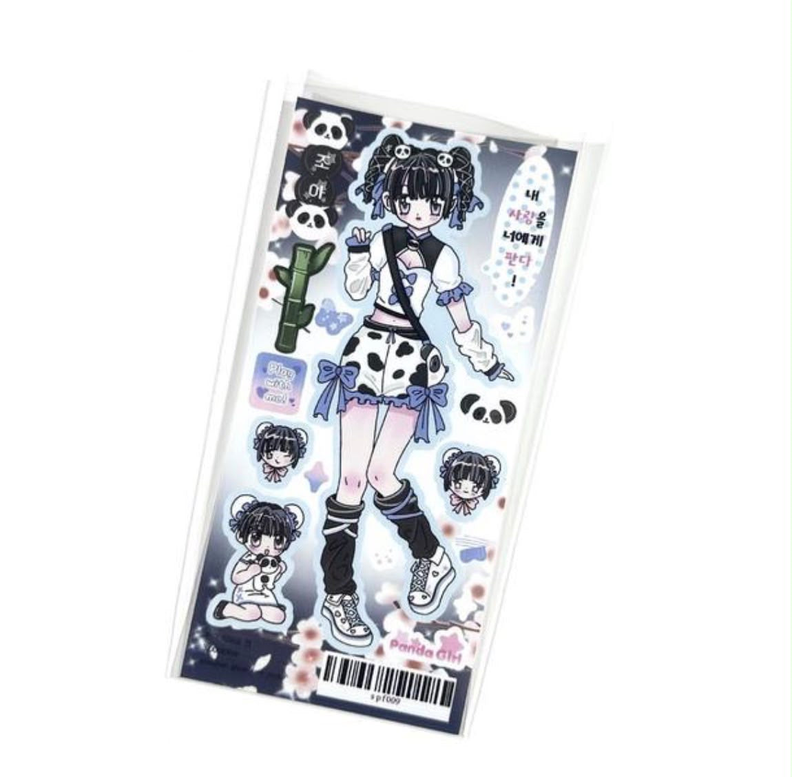 Anime Girl Angel and Devil Angelcorr Aesthetic Sticker Sheet Journaling