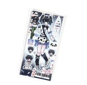Anime Girl Angel and Devil Angelcorr Aesthetic Sticker Sheet Journaling