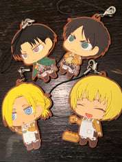 Attack on Titan Deformed Series Attack on Titan Chimi Rubber Straps JP by Bandai