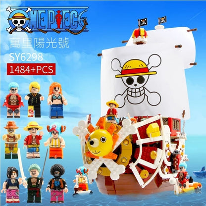 One Piece: Deluxe Lego Ship set 1484+ PCs and Lego Character figures