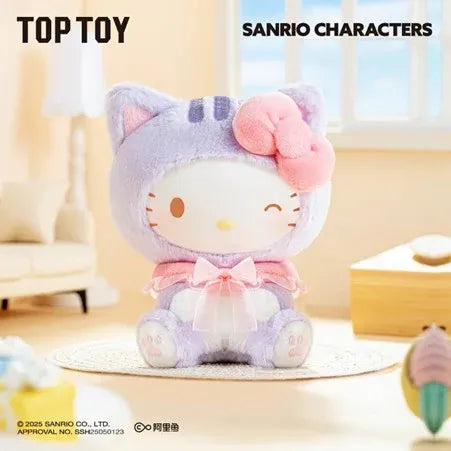 Sanrio Play With Kittens Plush Keychain Blind Box Kuromi My Melody Pocchaco Cinnamoroll Pompompurin Hello Kitty