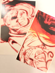 One Piece Movie Red Luffy and Shanks Set of 2 Official Collector Postcard A5 263115