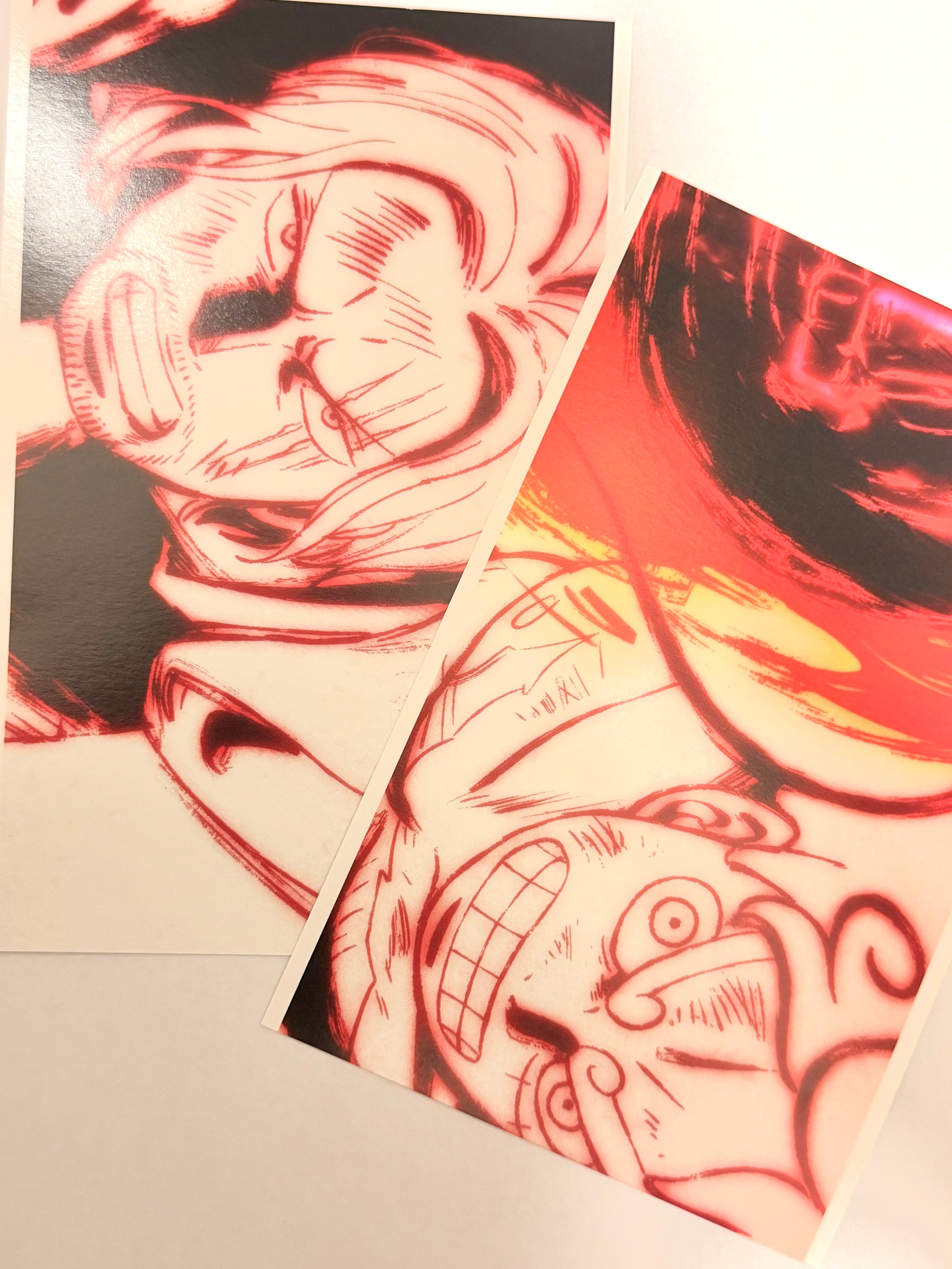 One Piece Movie Red Luffy and Shanks Set of 2 Official Collector Postcard A5 263115