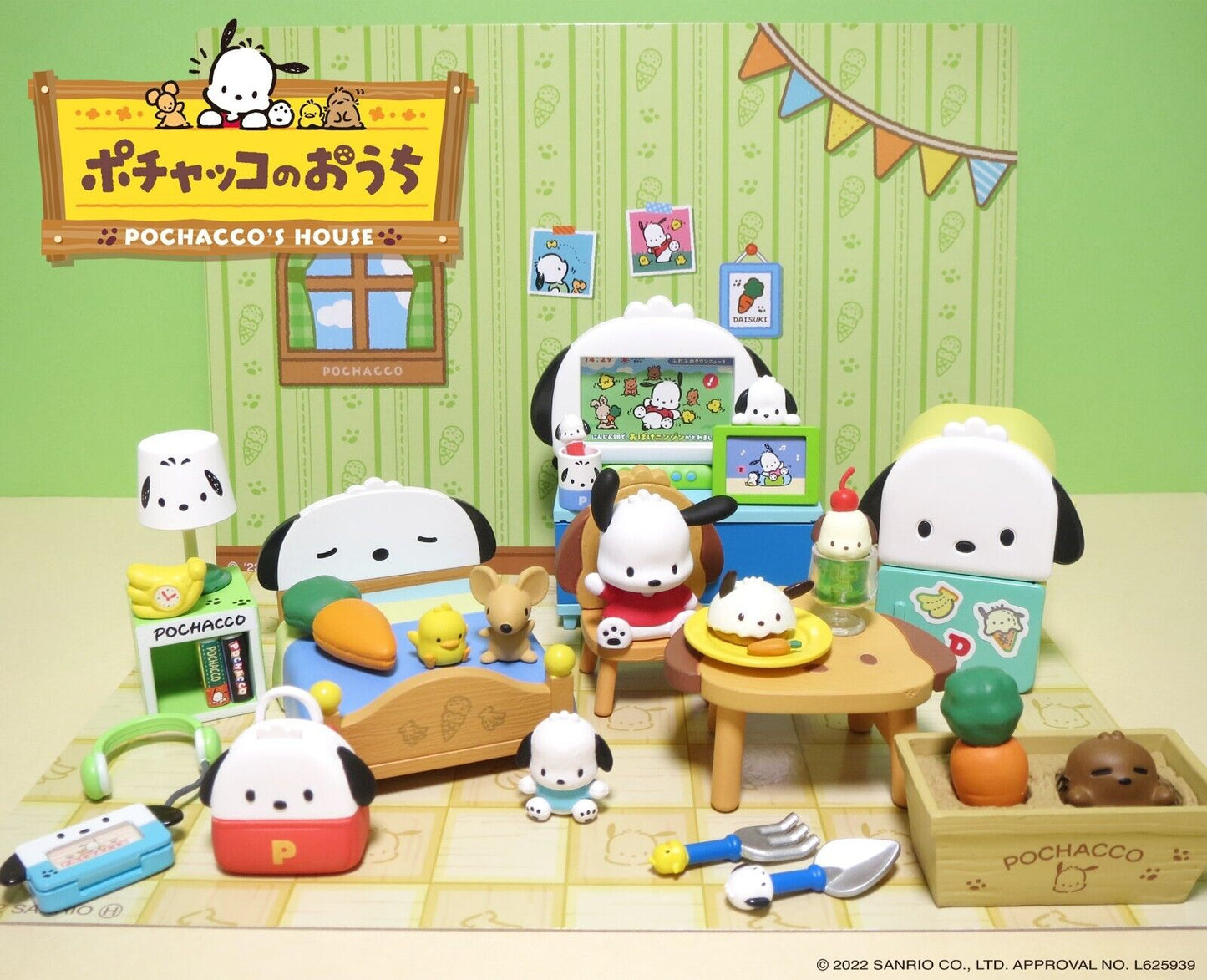 Sanrio Re-ment Pochacco’s House Miniature Complete Set (RARE)