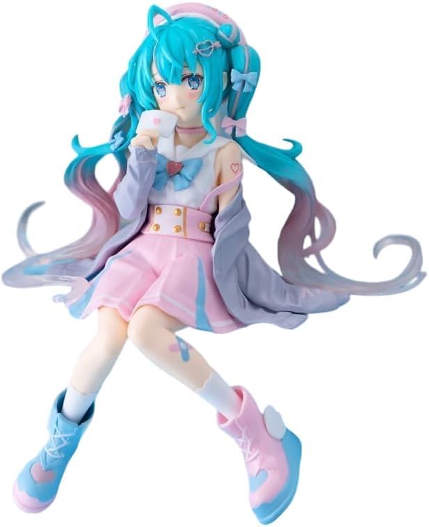 Vocaloid Hatsune Miku Noodle Stopper Figure Koisuru Sailor Suit Gray Ver. By Furyu