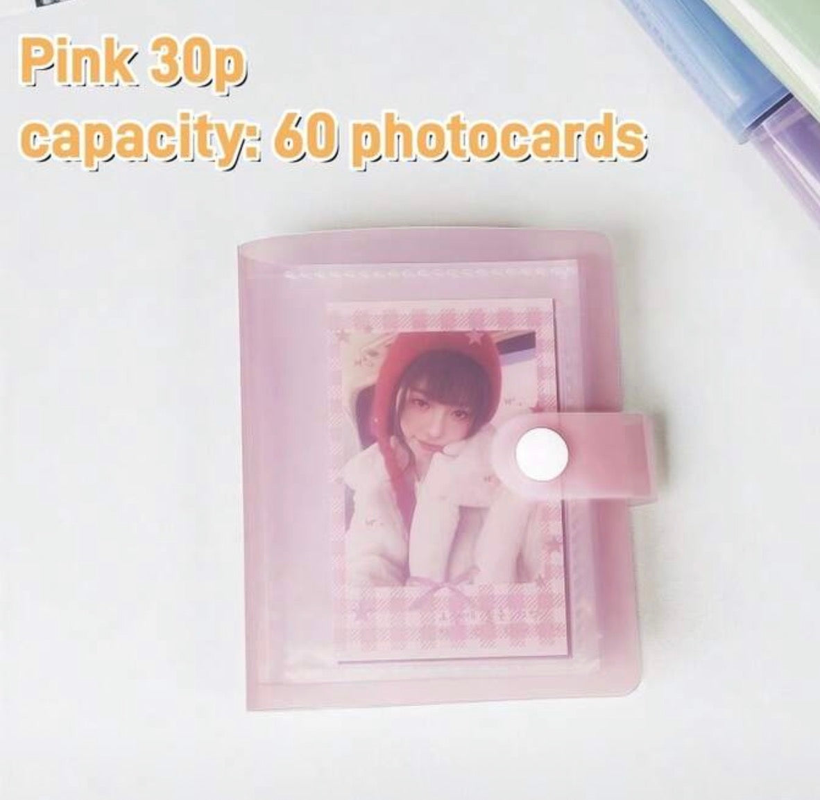 Aesthetic Pastel Photocard Album fits 60 cards