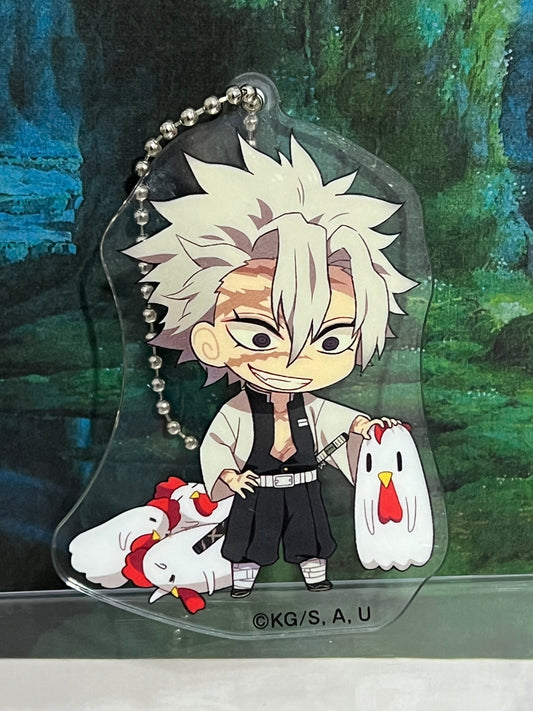 Demon Slayer Original Sanemi And Chicken Acrylic Keychain by Bandai