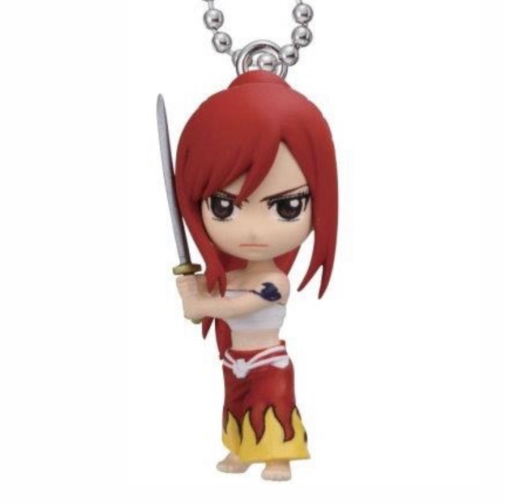 Fairy Tail Erza Scarlet swing mascot keychain figure Takara Tomy Arts