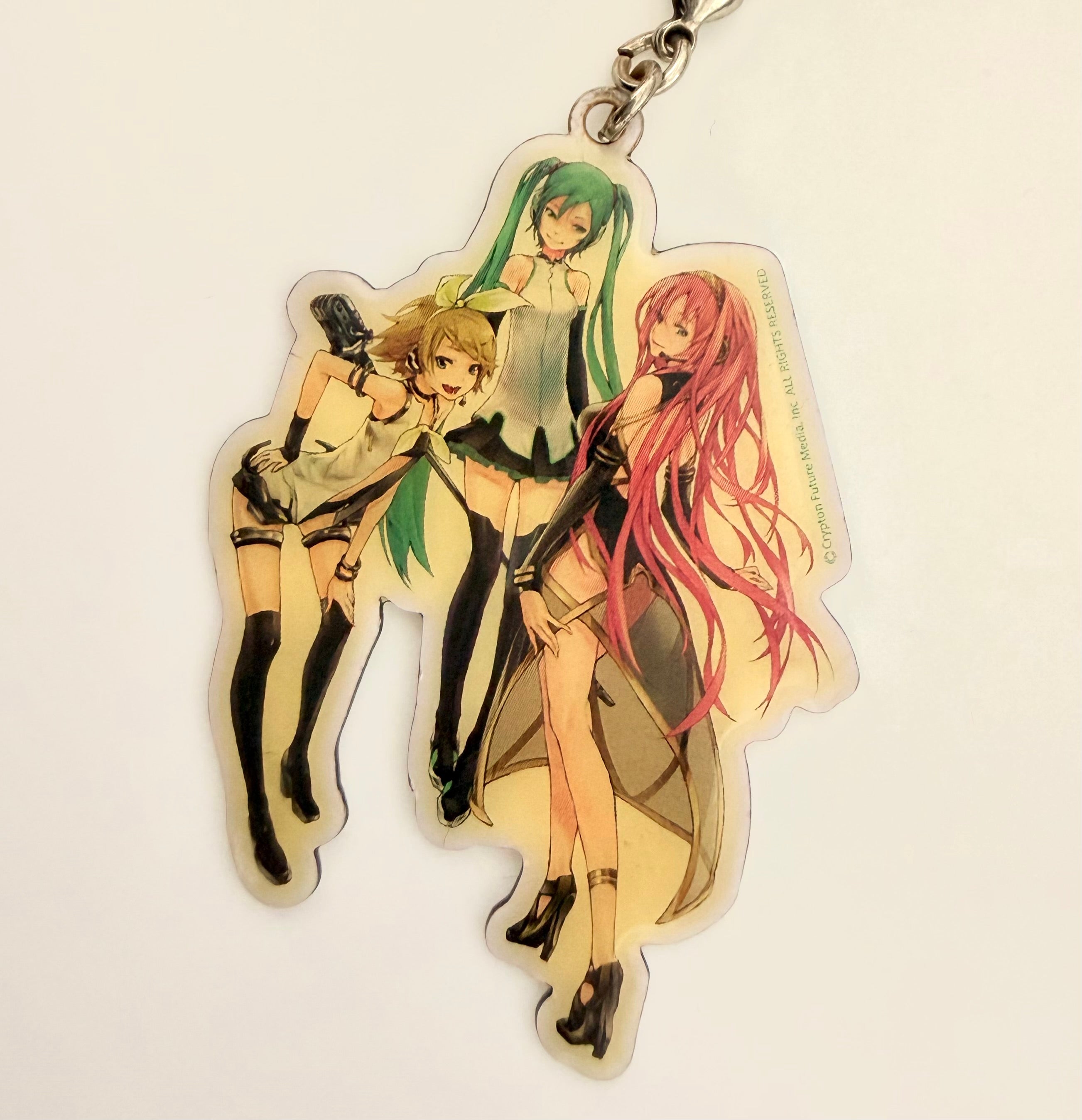 Vocaloid Miku Rin Luka Rare Vintage Official Metal Keychain