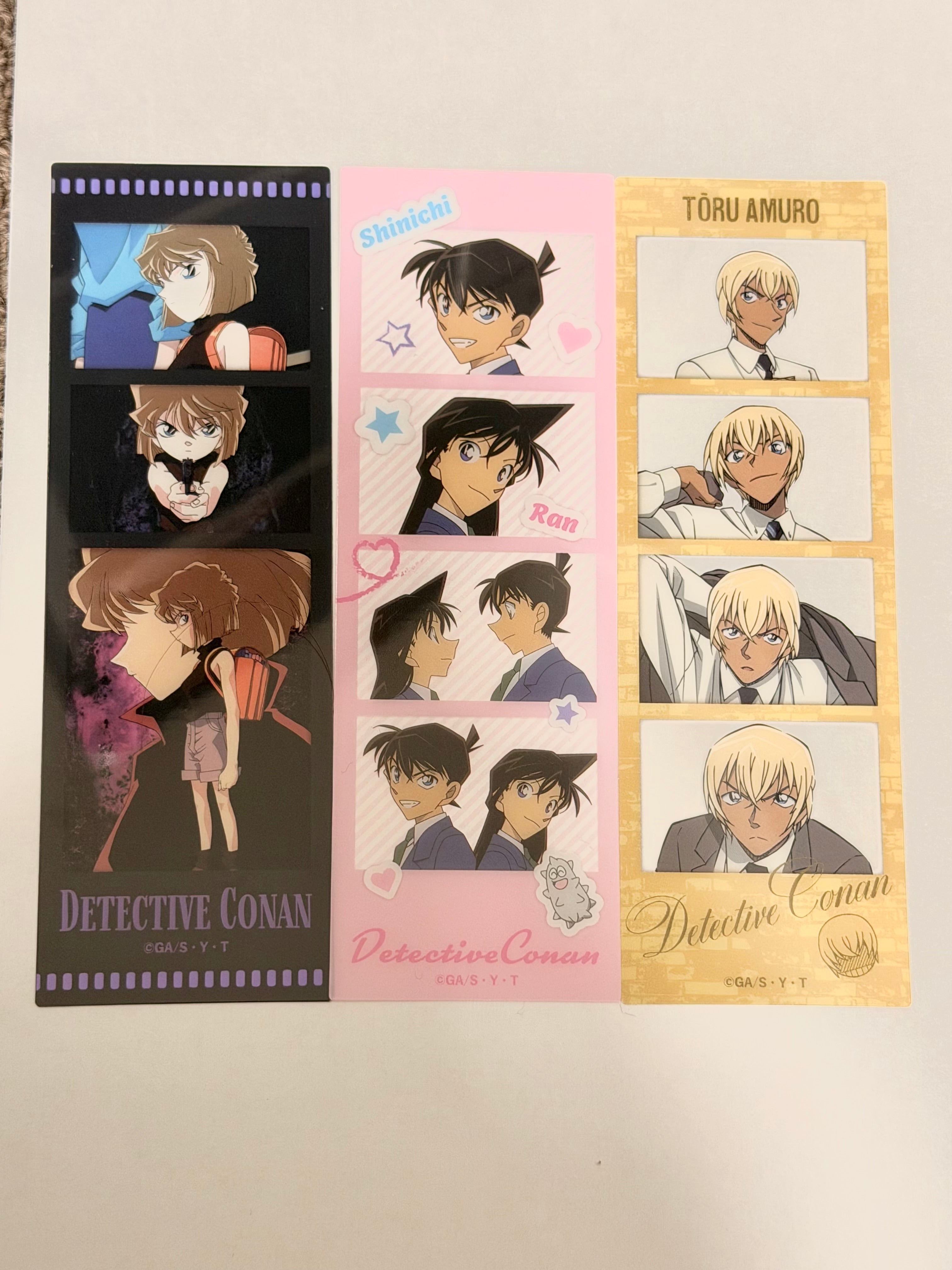 Detective Conan Case Closed Ran Haibara Amuro Shinishi Official Collector Bookmark Set of 3 263125