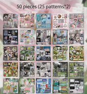 Aesthetic y2k retro Nature Themed Collage Sticker Cutout Book 50 pages/book scarpbook