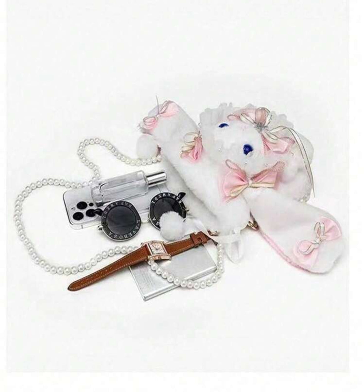 Bunny Plush Purse Pink
