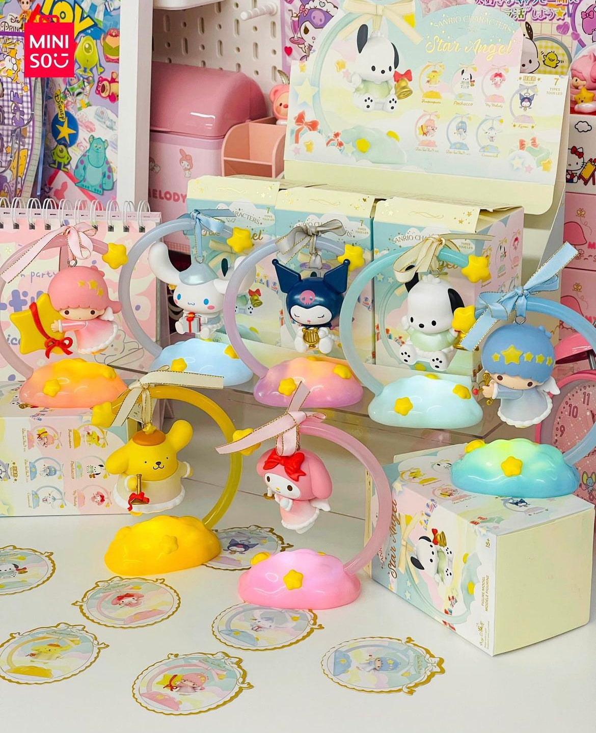 Sanrio Star Angel Blind Box Lamp Figures by Miniso