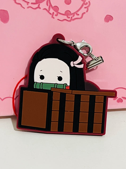 Demon Slayer Original Chibi Nezuko Rubber Keychain by Bandai