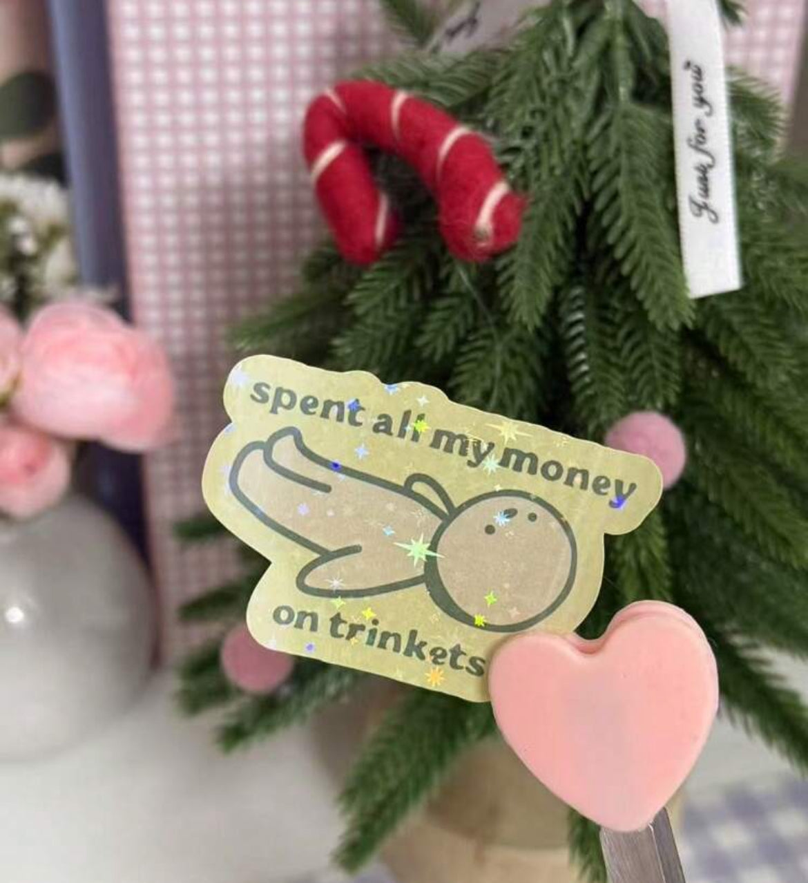 Smiski Vinyl Trinkets Holographic Sticker