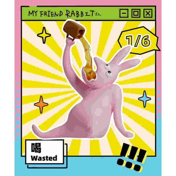 My Friend Pink Rabbit Abstract Mini Series Blind Box