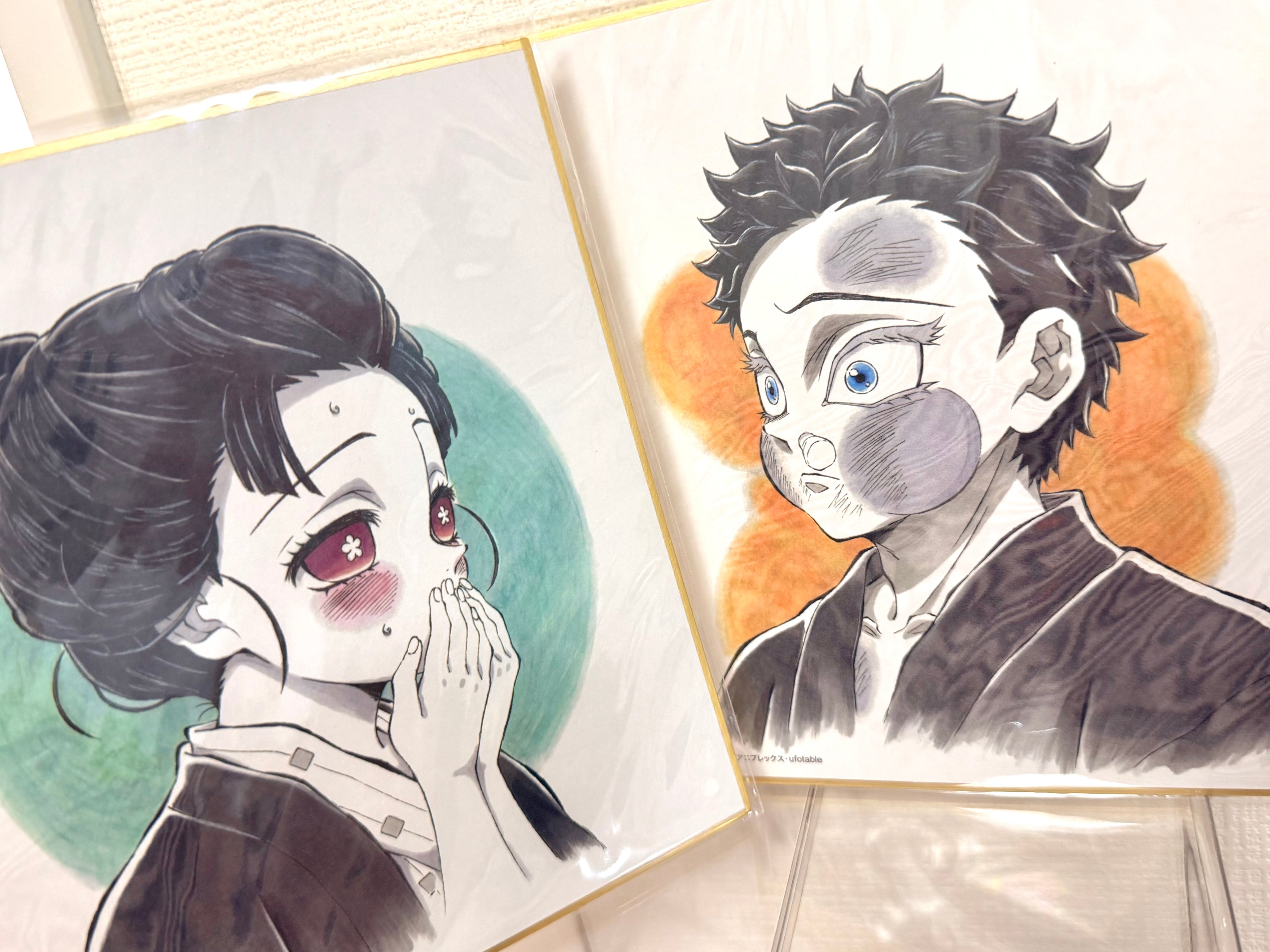 Demon Slayer Human Akaza and Koyuki Official Collector Shikishi Board JP set of 2