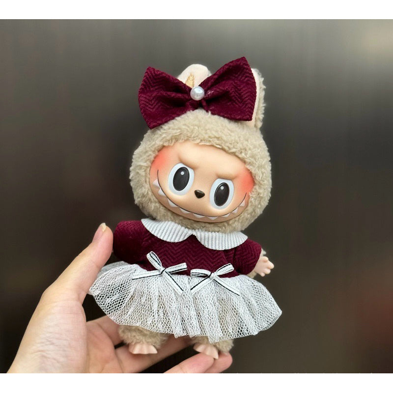 Plush Doll Clothes fits Labubu/skullpanda/lila etc