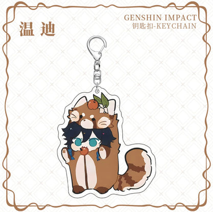 Genshin Impact Cute Cosplay Acrylic Keychains