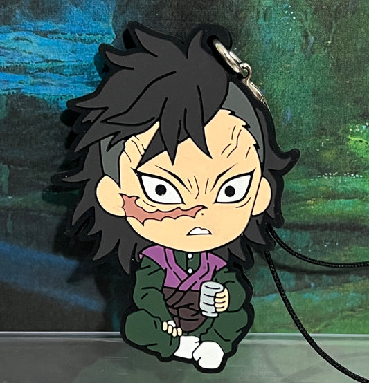 Demon Slayer Original Genya Rubber Keychain by Bandai