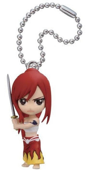 Fairy Tail Erza Scarlet swing mascot keychain figure Takara Tomy Arts