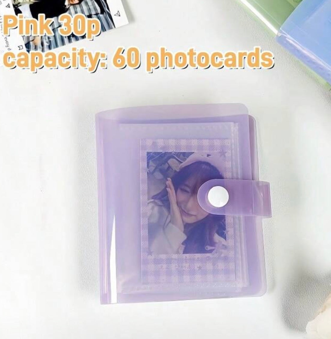 Aesthetic Pastel Photocard Album fits 60 cards