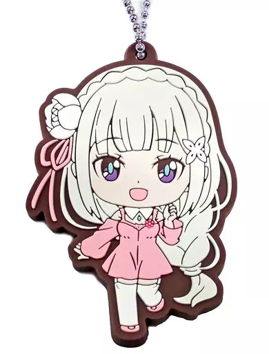 Re:zero - Starting Life in Another World Emilia rubber keychain by Bandai