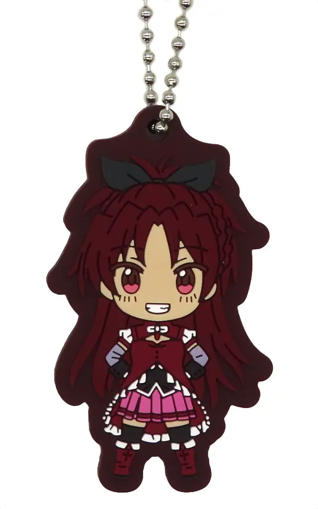 Puella Magi Madoka Magica Kyoko Sakura rubber keychain
