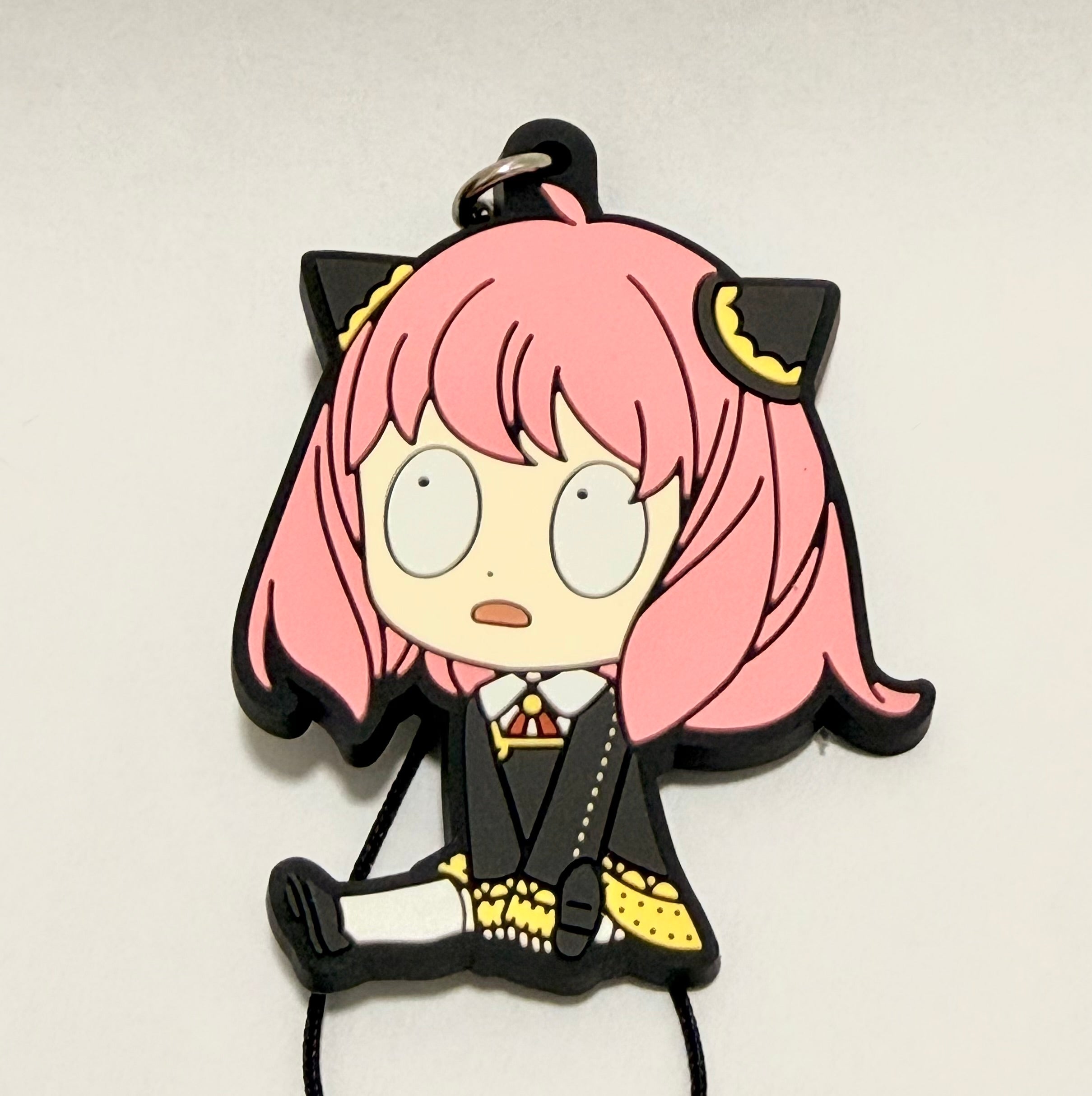 Spy x Family Anya Rubber Keychain JP Shocked Face