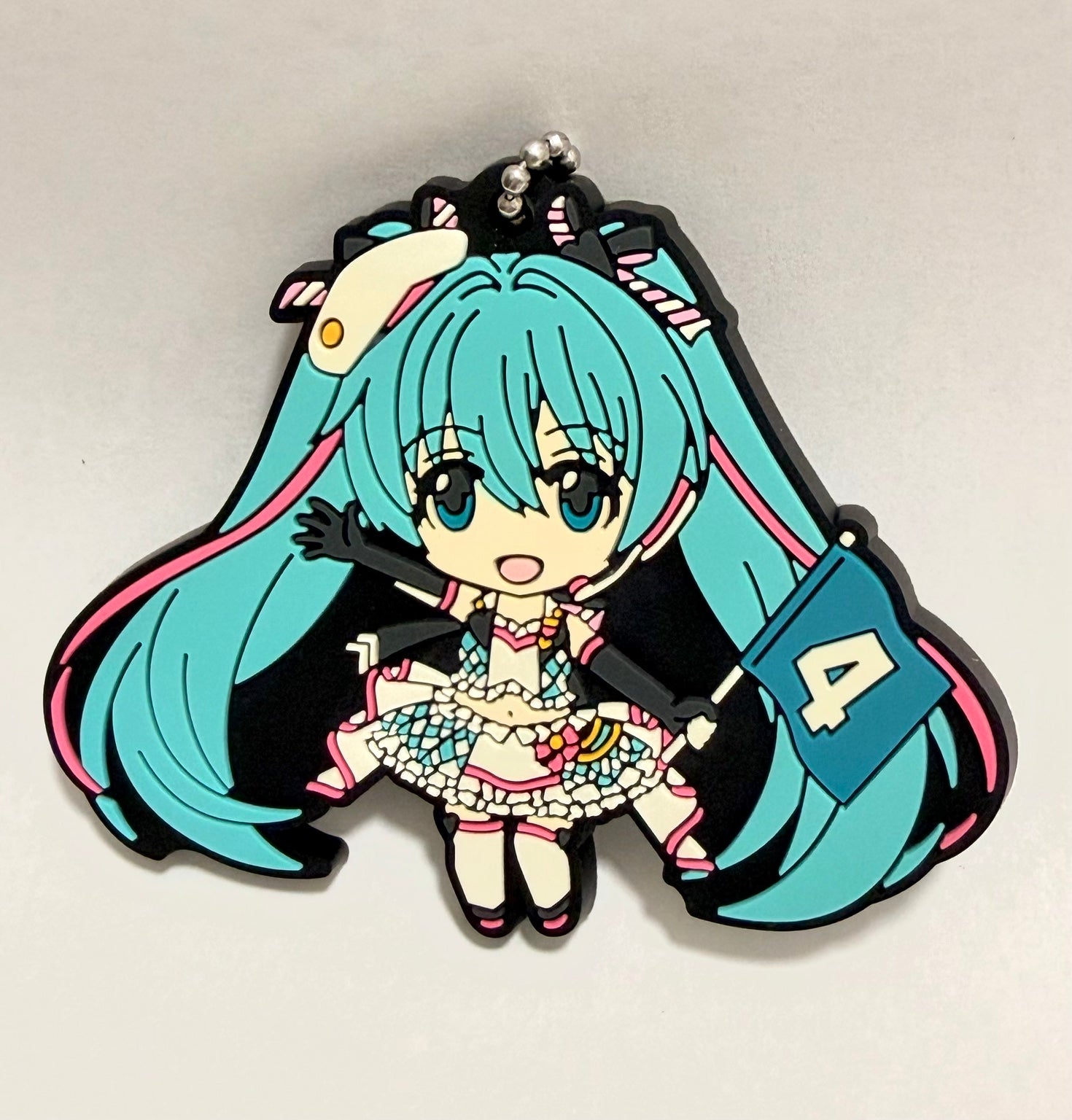 Vocaloid Hatsune Miku Racing Miku Official Rubber Keychain JP