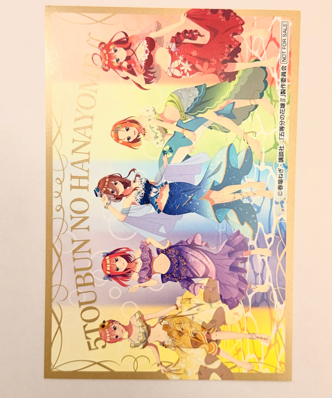 The Quintessential Quintuplets Official Miku Nino Yotsuba Itsuki Ichika Exotic Postcard A5 262794