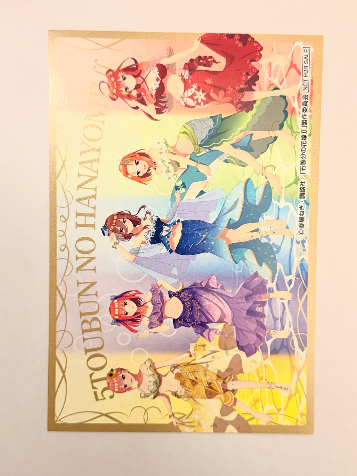 The Quintessential Quintuplets Official Miku Nino Yotsuba Itsuki Ichika Exotic Postcard A5 262794