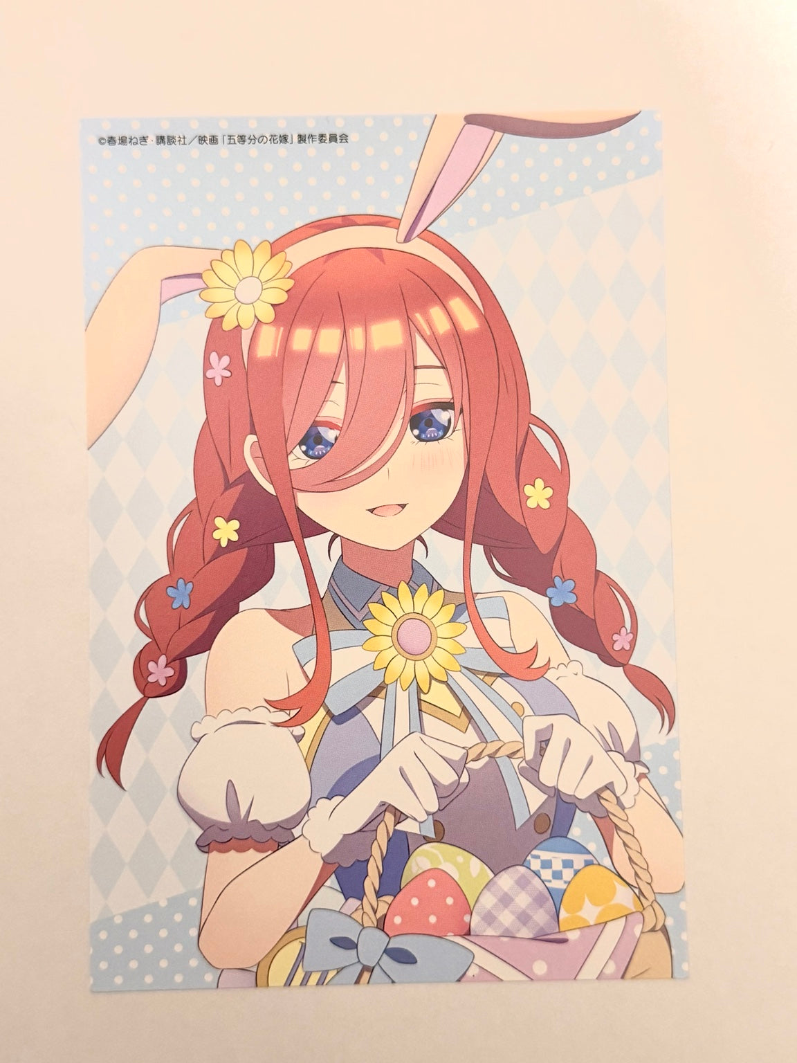 The Quintessential Quintuplets Official Miku Easter Bunny Postcard A5 JP 262796