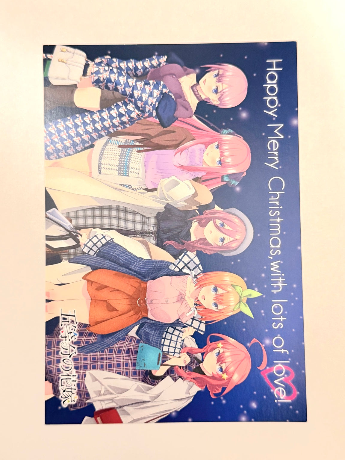 The Quintessential Quintuplets Official Miku Nino Yotsuba Itsuki Ichika Christmas Postcard A5 JP 262797
