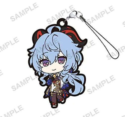 Genshin Impact Ganyu strap rubber keychain by Bushiroad