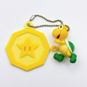 Super Mario Bros yellow Koopa Troopa mini figurine keychain by Bandai