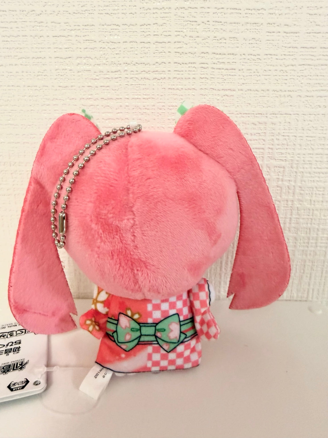 Vocaloid Hatsune Miku Sakura Official Plush Keychain JP back