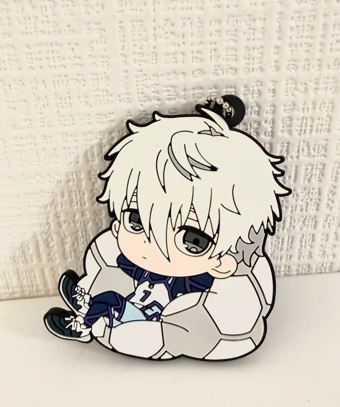 Blue Lock Nagi Official Rubber Keychain JP front